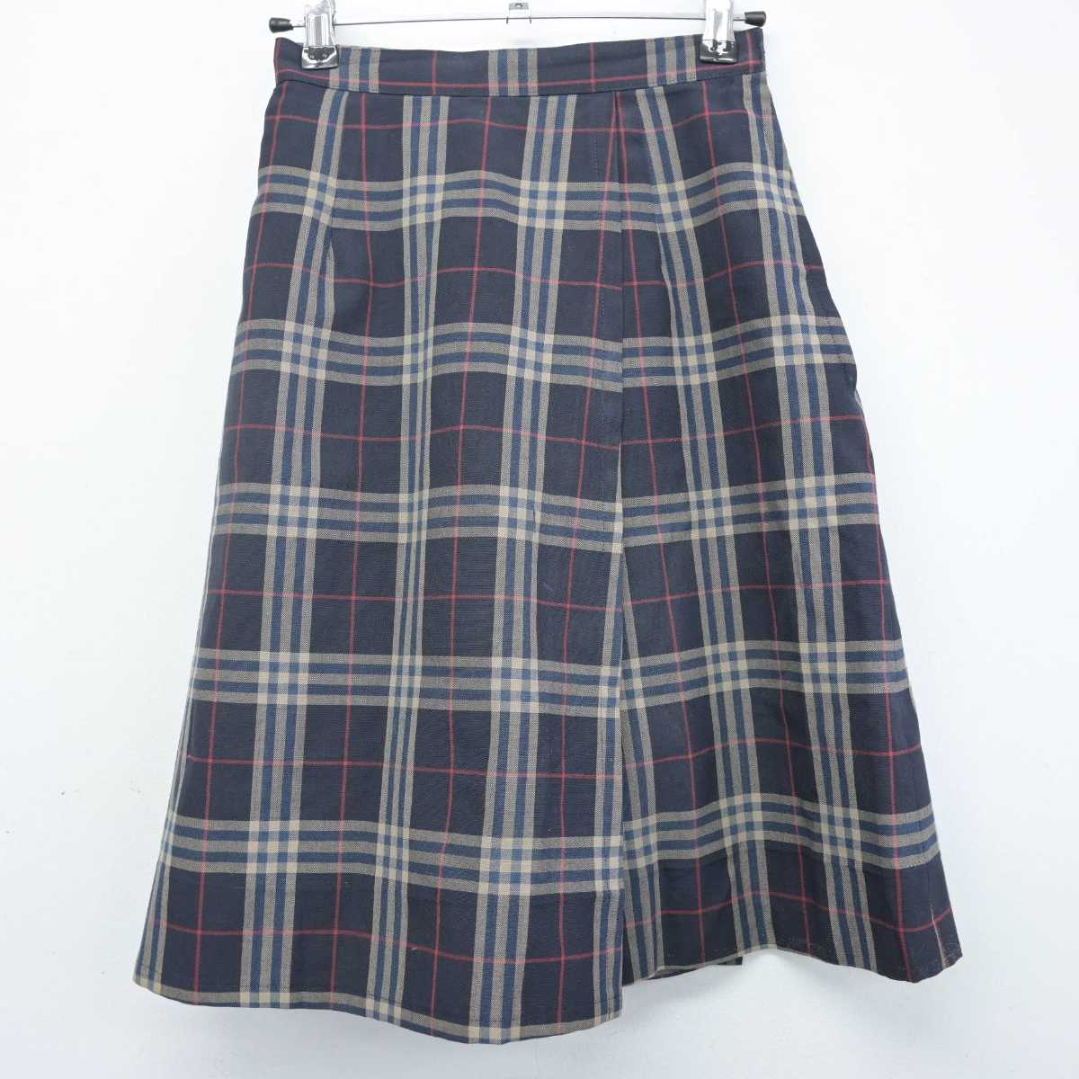 【中古】京都府 立命館宇治中学校 女子制服 2点 (ニットベスト・スカート) sf070741