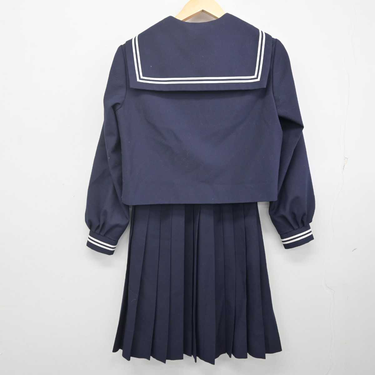 【中古】広島県 日比崎中学校 女子制服 3点 (セーラー服・スカート) sf070755