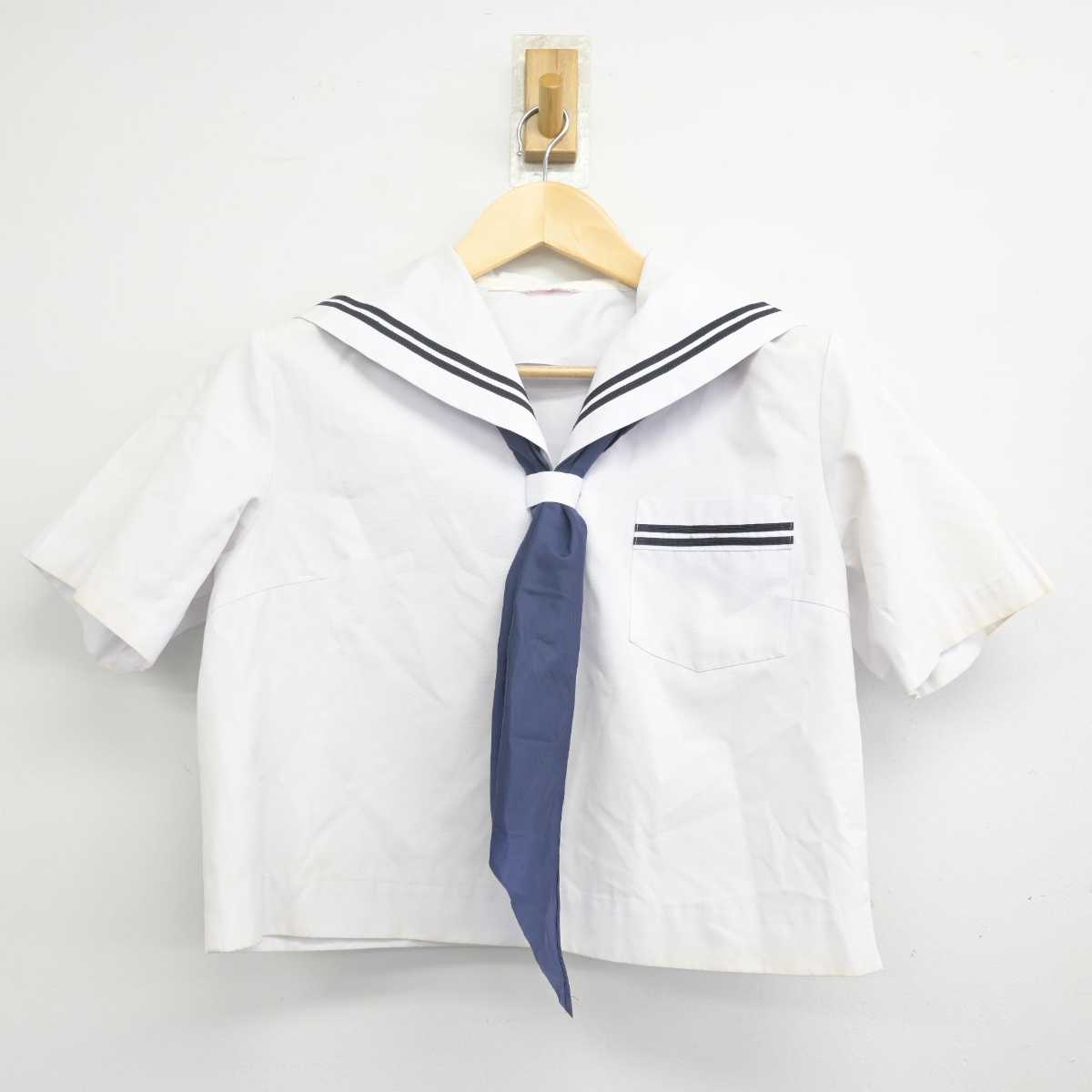 【中古】広島県 日比崎中学校 女子制服 3点 (セーラー服・スカート) sf070756