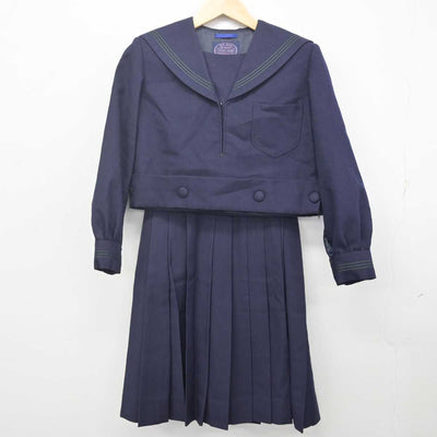 【中古】大阪府 樟蔭高等学校 女子制服 2点 (セーラー服・スカート) sf070760