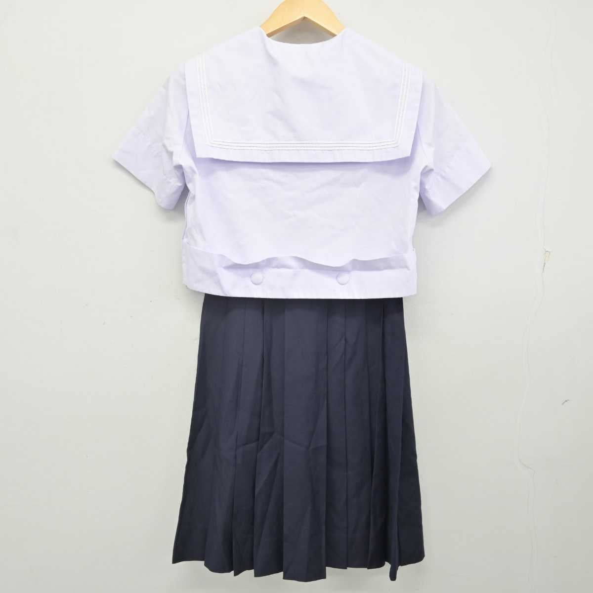 【中古】大阪府 樟蔭高等学校 女子制服 2点 (セーラー服・スカート) sf070763