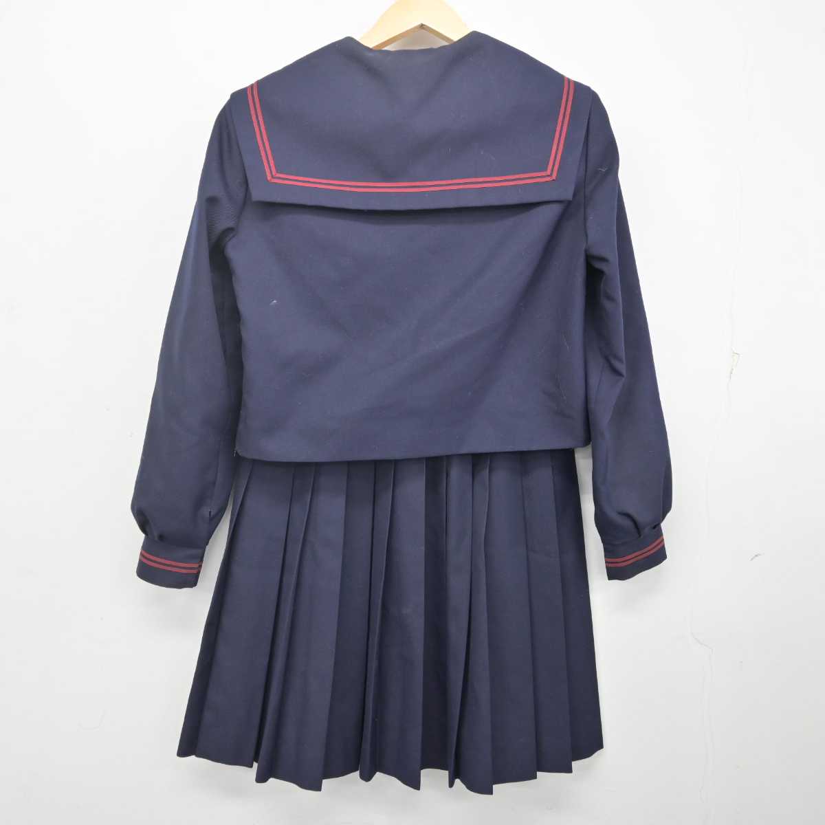 【中古】大阪府 摂津市立第五中学校 女子制服 3点 (セーラー服・スカート) sf070766