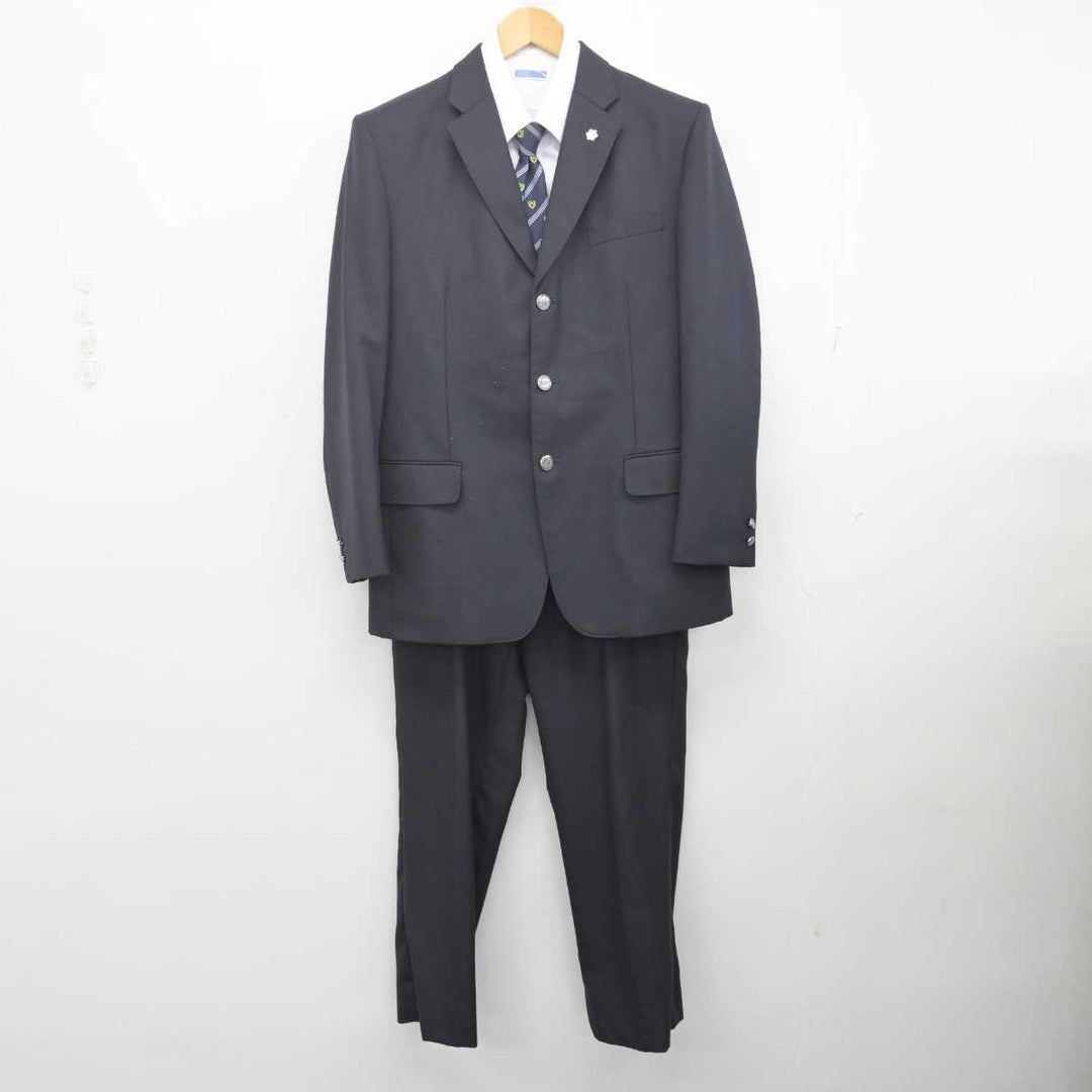 【中古】熊本県 湧心館高等学校 男子制服 5点 (ブレザー・シャツ・ズボン) sf070781