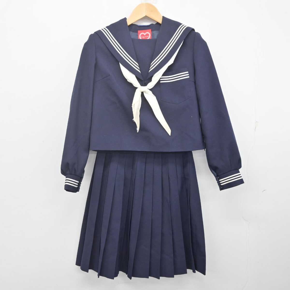 【中古】鳥取県 鳥取県立東中学校 女子制服 3点 (セーラー服・スカート) sf070792