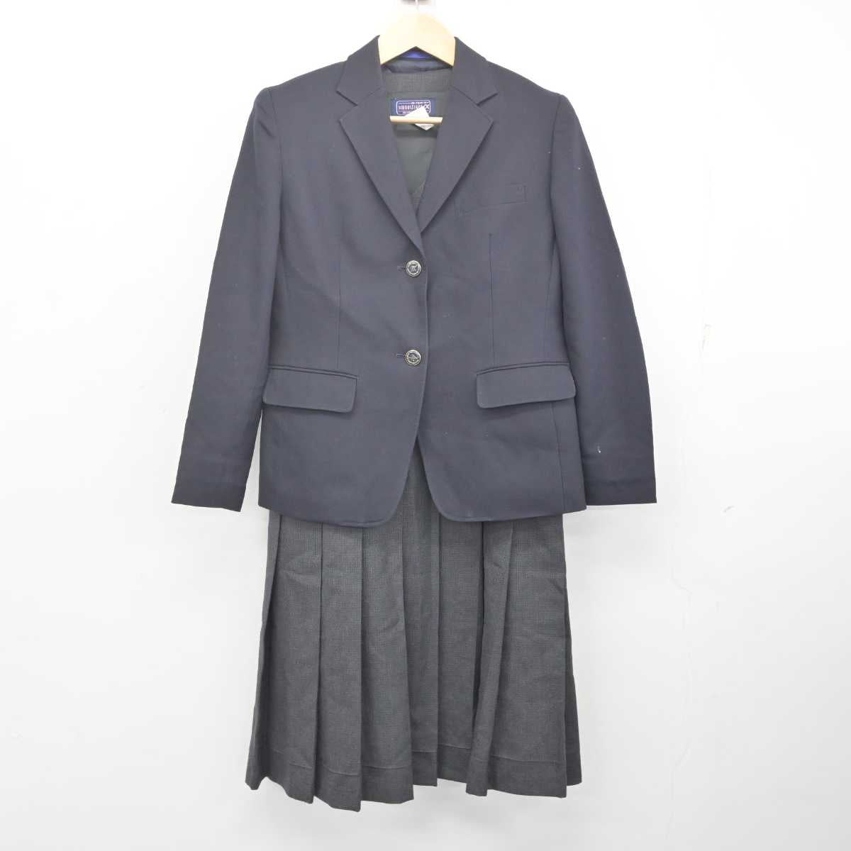 【中古】兵庫県 神戸市立丸山中学校 女子制服 2点 (ブレザー・ジャンパースカート) sf070797