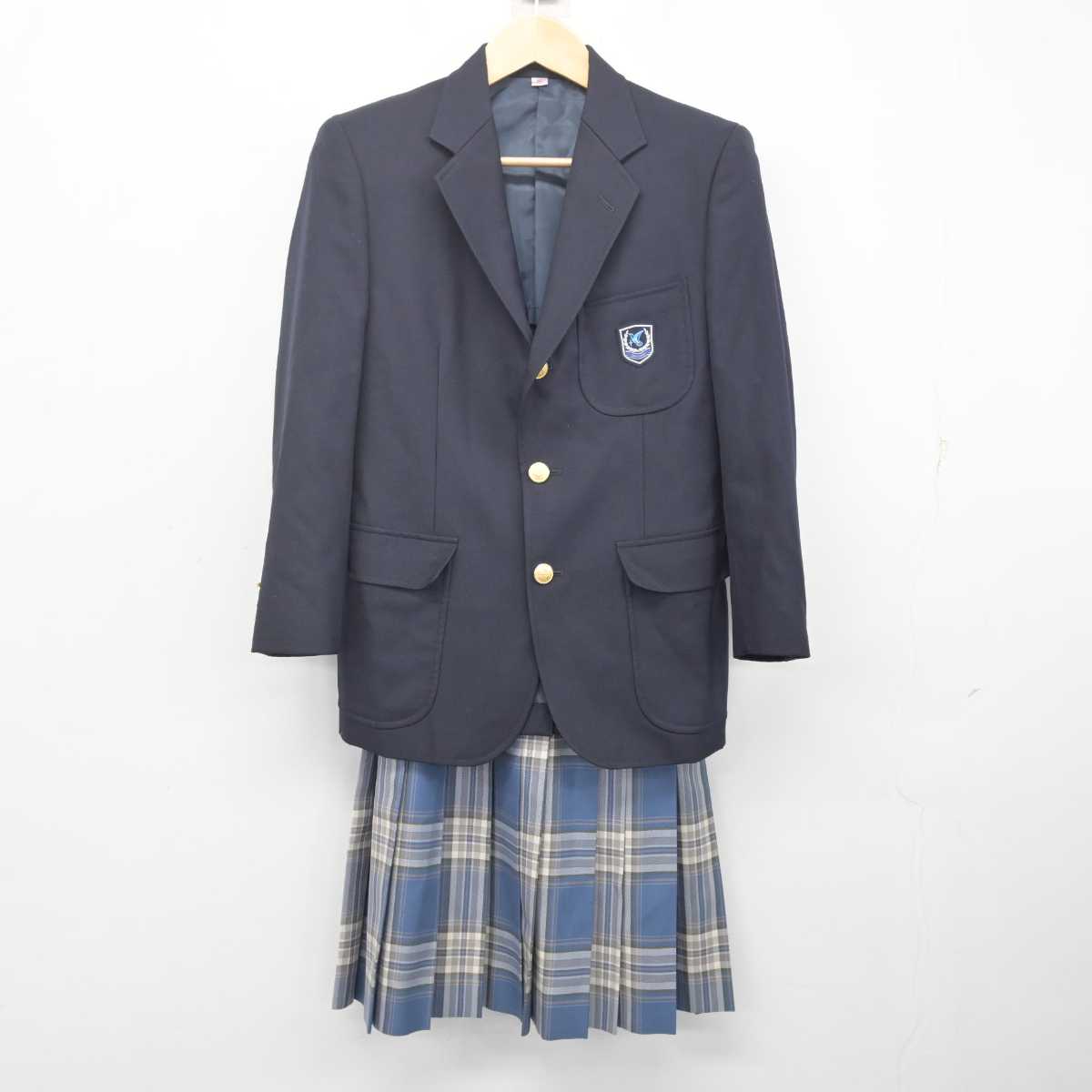 【中古】神奈川県 金沢総合高等学校 女子制服 2点 (ブレザー・スカート) sf070803