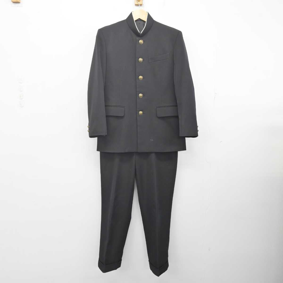 【中古】埼玉県 三尻中学校 男子制服 2点 (学ラン・ズボン) sf070813