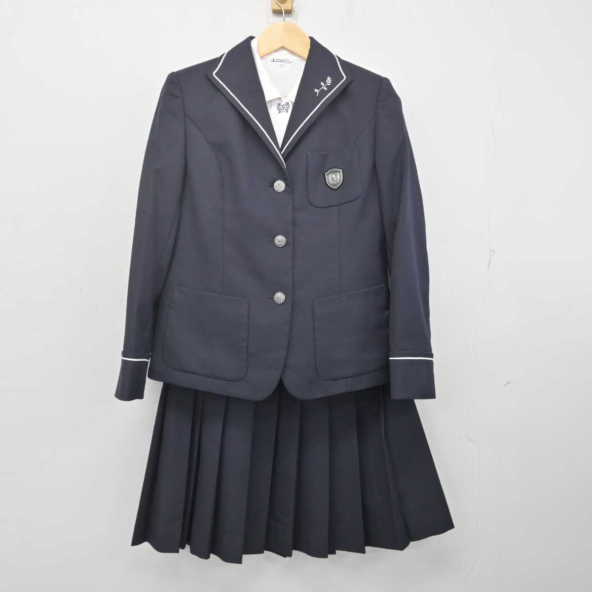 【中古】兵庫県 日ノ本学園高等学校 女子制服 4点 (ブレザー・ベスト・シャツ・スカート) sf070815