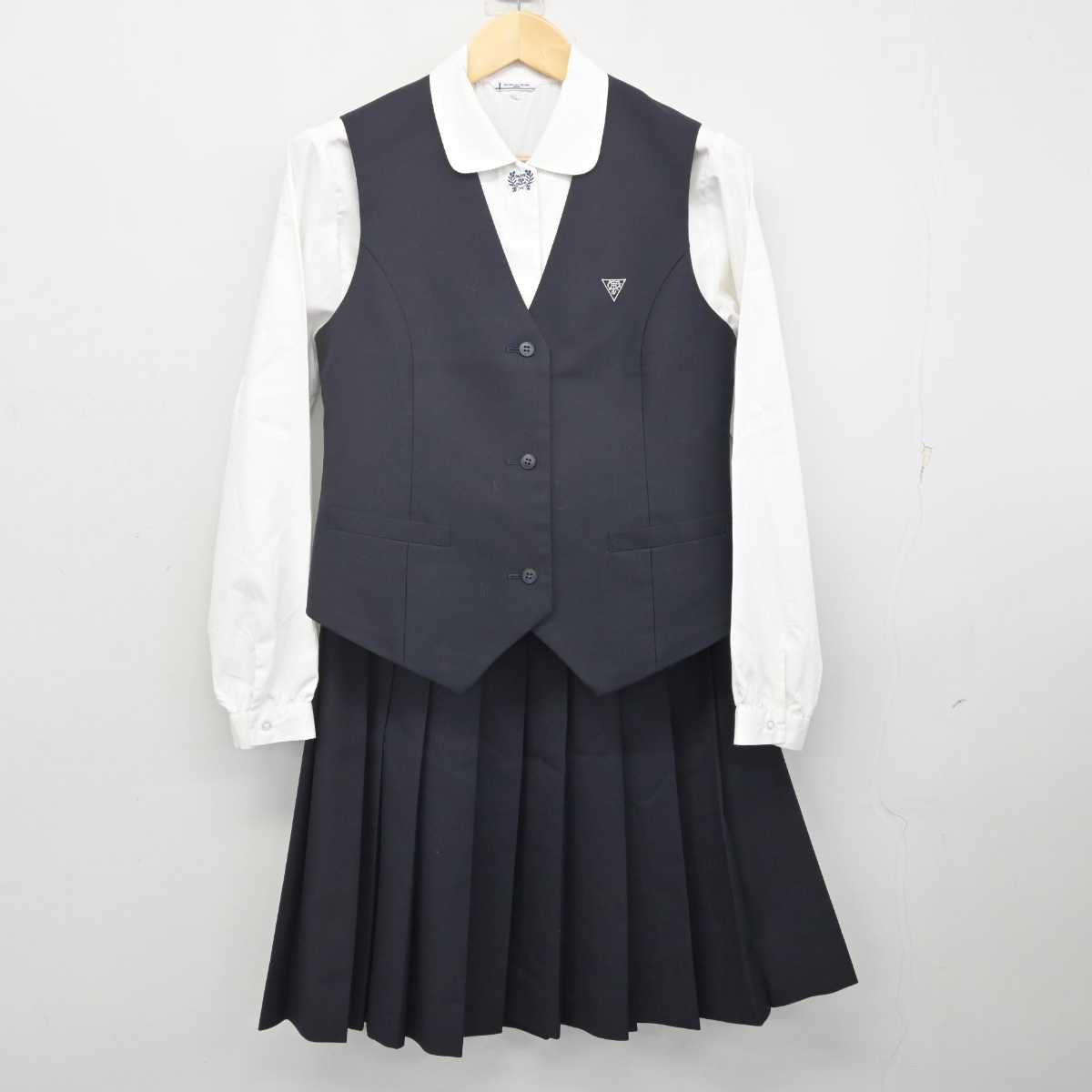 【中古】兵庫県 日ノ本学園高等学校 女子制服 4点 (ブレザー・ベスト・シャツ・スカート) sf070815