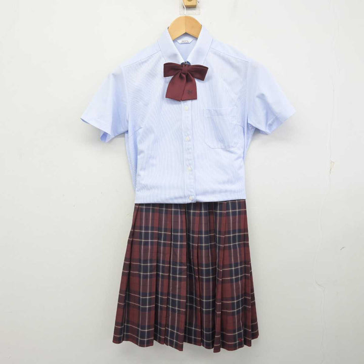 中古】熊本県 菊池農業高等学校 女子制服 3点 (シャツ・スカート