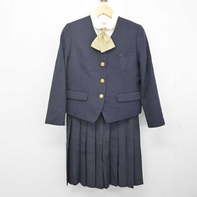 【中古】静岡県 藤枝順心高等学校 女子制服 5点 (ブレザー・シャツ・ジャンパースカート) sf070836