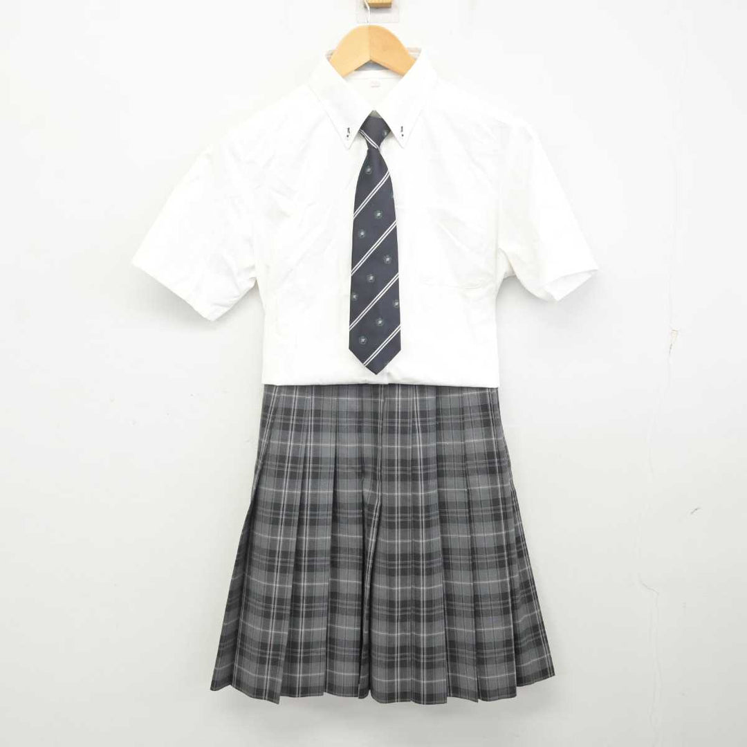 【中古】神奈川県 白鵬女子高等学校 女子制服 4点 (シャツ・スカート) sf070841