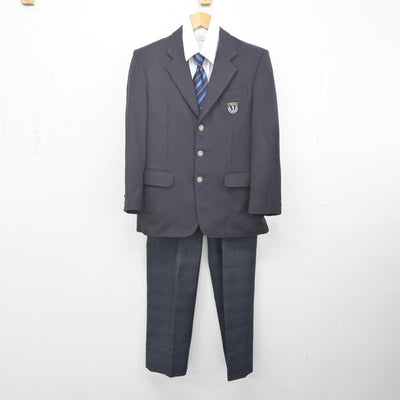 【中古】静岡県 横須賀高等学校 男子制服 4点 (ブレザー・シャツ・ズボン) sf070844