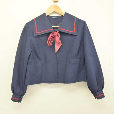 【中古】鳥取県 米子市立加茂中学校 女子制服 3点 (セーラー服・スカート) sf070850