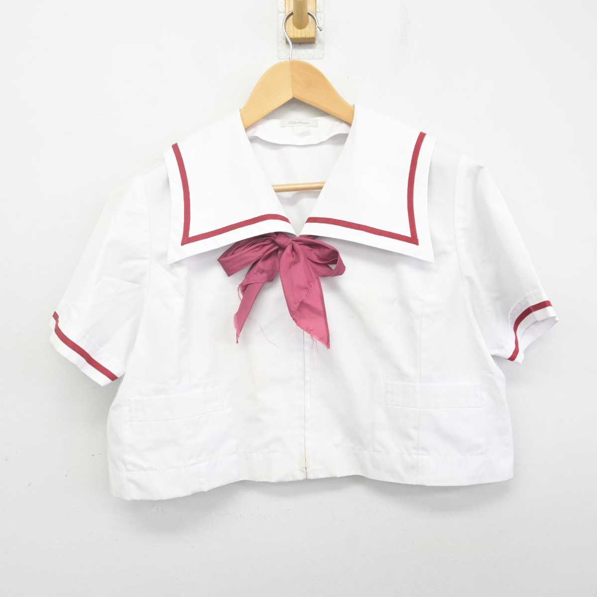 【中古】鳥取県 米子市立加茂中学校 女子制服 3点 (セーラー服・スカート) sf070851