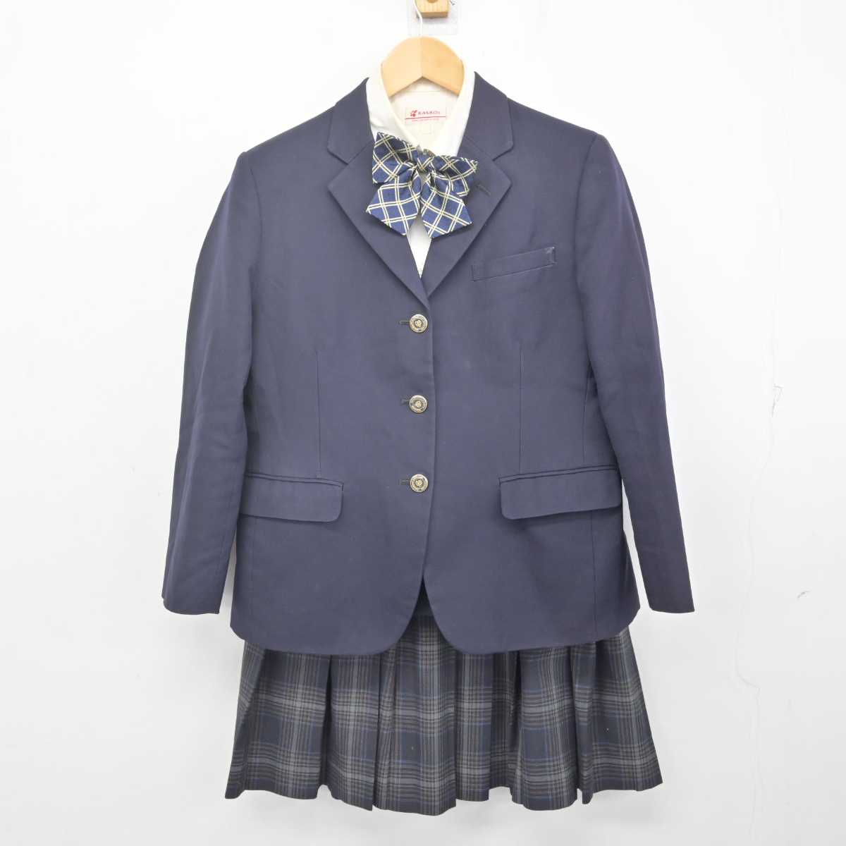 【中古】鳥取県 境港総合技術高等学校 女子制服 5点 (ブレザー・シャツ・スカート) sf070854