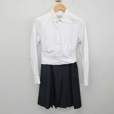 【中古】兵庫県 親和中学校 女子制服 3点 (ニットベスト・シャツ・スカート) sf070882