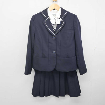 【中古】兵庫県 親和中学校 女子制服 5点 (ブレザー・ニット・シャツ・スカート) sf070884