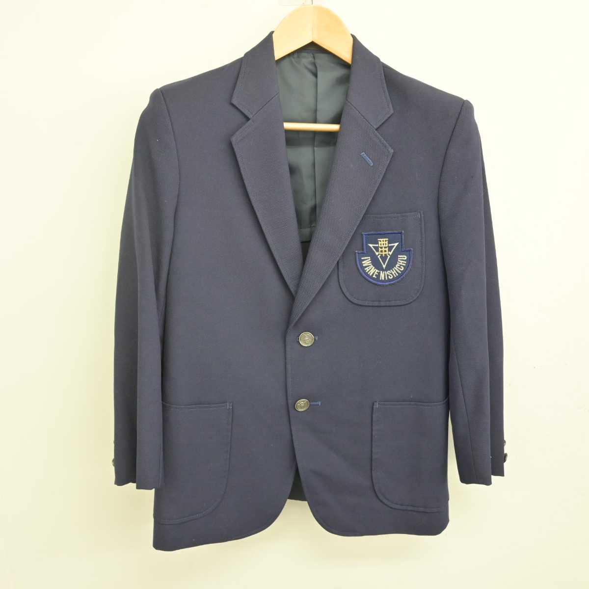 【中古】千葉県 岩根西中学校 男子制服 2点 (ブレザー・シャツ) sf070886