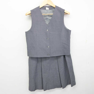 【中古】千葉県 岩根西中学校 女子制服 2点 (ベスト・スカート) sf070889