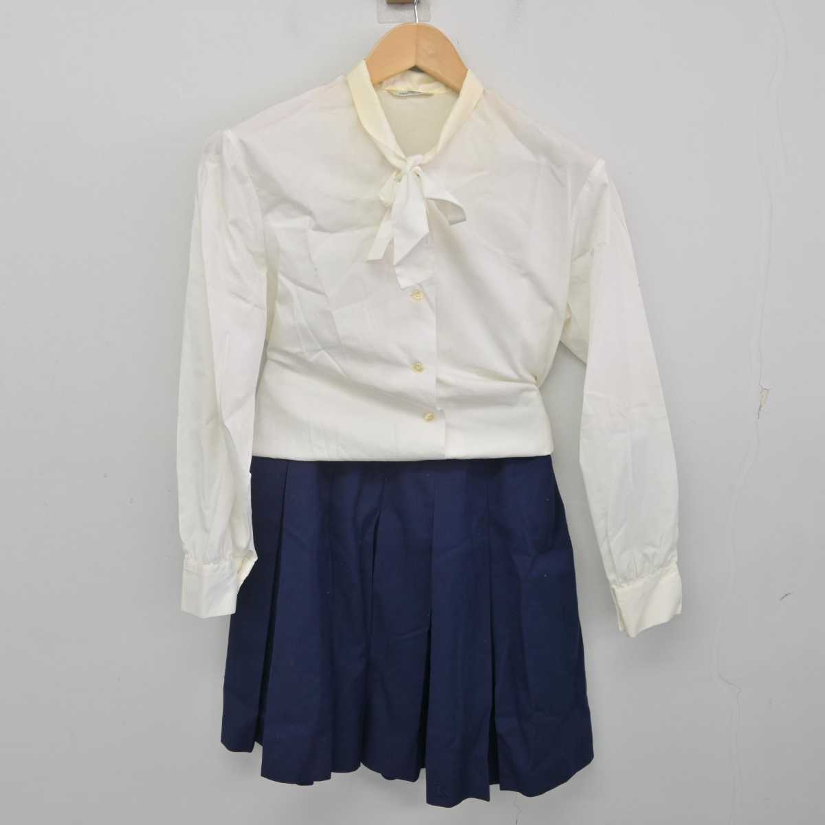 【中古】千葉県 君津高等学校 女子制服 3点 (シャツ・スカート) sf070899