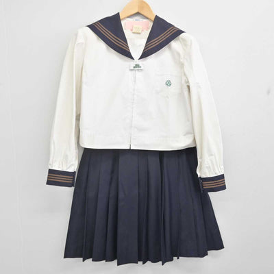 【中古】群馬県 関東学園大学附属高等学校 女子制服 2点 (セーラー服・スカート) sf070905