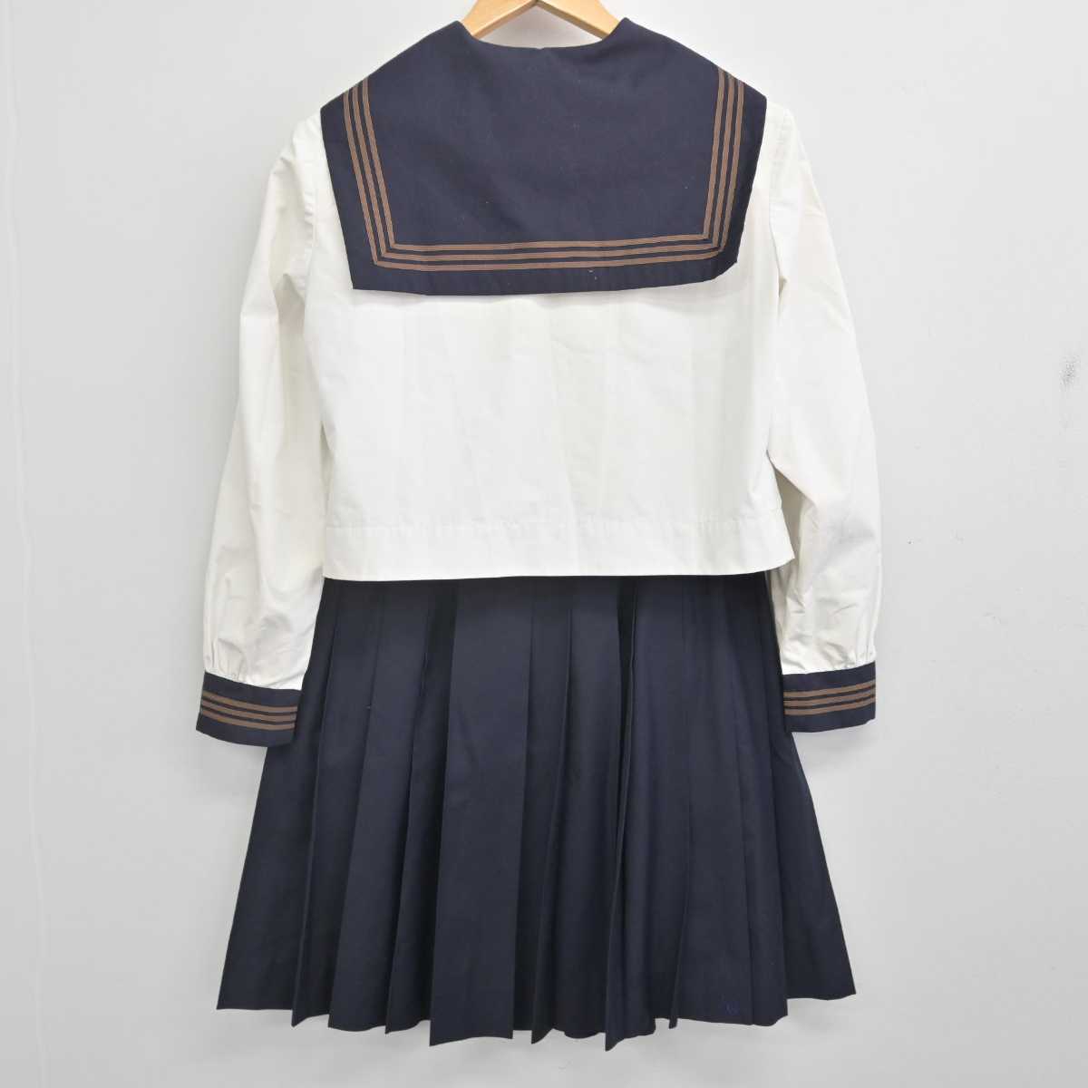 【中古】群馬県 関東学園大学附属高等学校 女子制服 2点 (セーラー服・スカート) sf070905