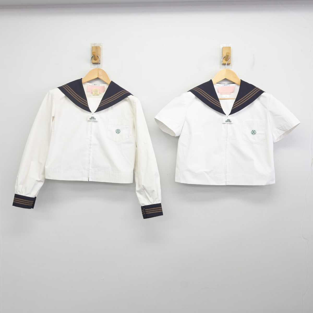 【中古】群馬県 関東学園大学附属高等学校 女子制服 2点 (セーラー服) sf070906