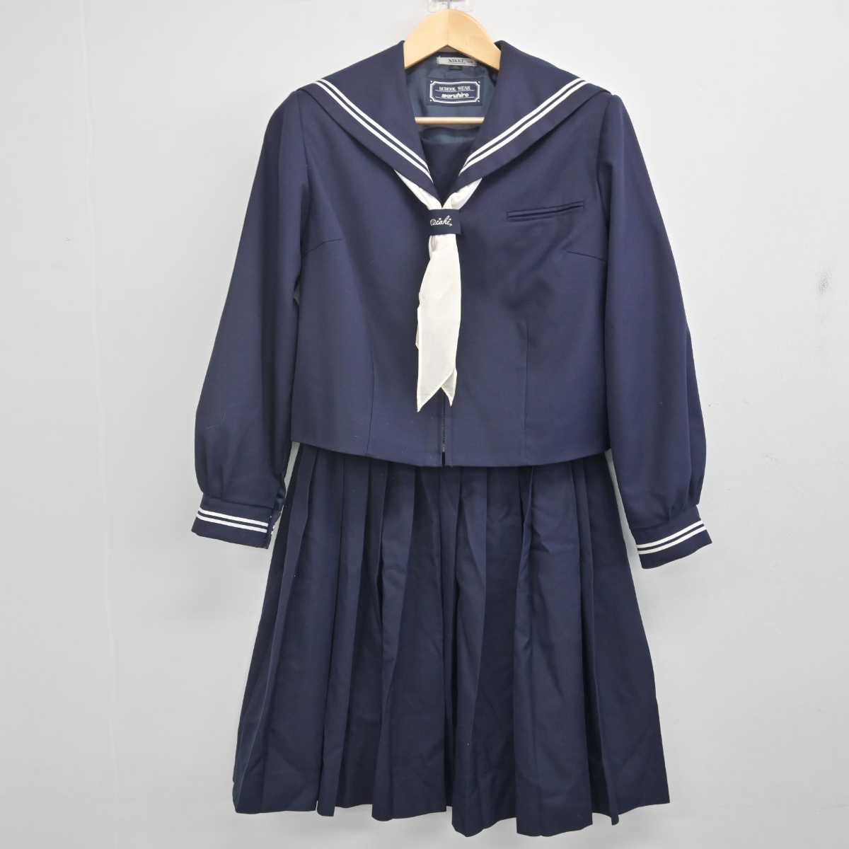 【中古】埼玉県 上尾市立大石中学校 女子制服 3点 (セーラー服・スカート) sf070914