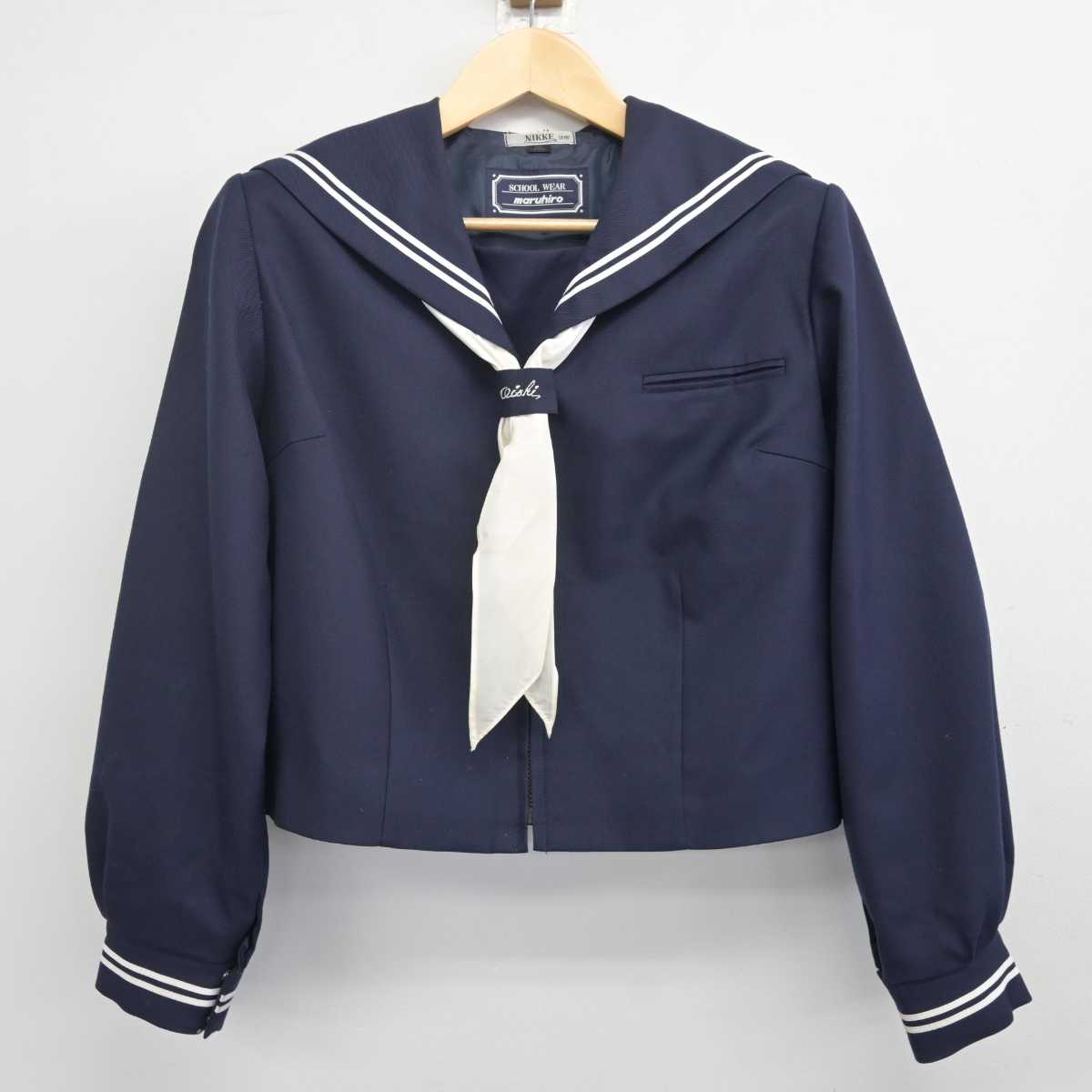 【中古】埼玉県 上尾市立大石中学校 女子制服 3点 (セーラー服・スカート) sf070914