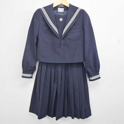 【中古】佐賀県 唐津市立鬼塚中学校 女子制服 2点 (セーラー服・スカート) sf070916