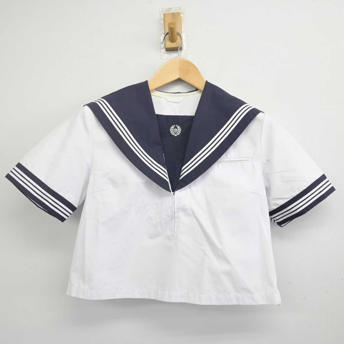 【中古】佐賀県 唐津市立鬼塚中学校 女子制服 2点 (セーラー服・スカート) sf070917