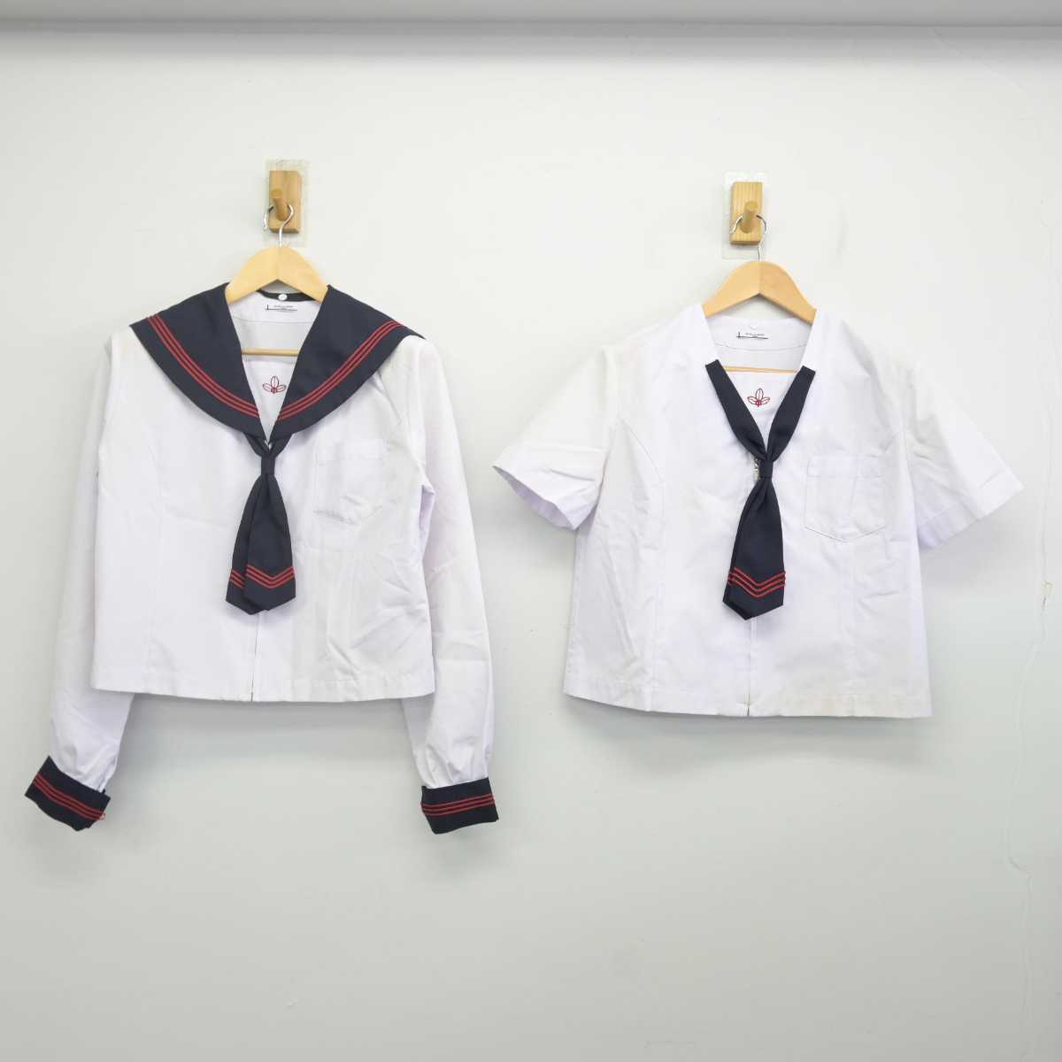 【中古】宮城県 沖野中学校 女子制服 4点 (セーラー服) sf070921