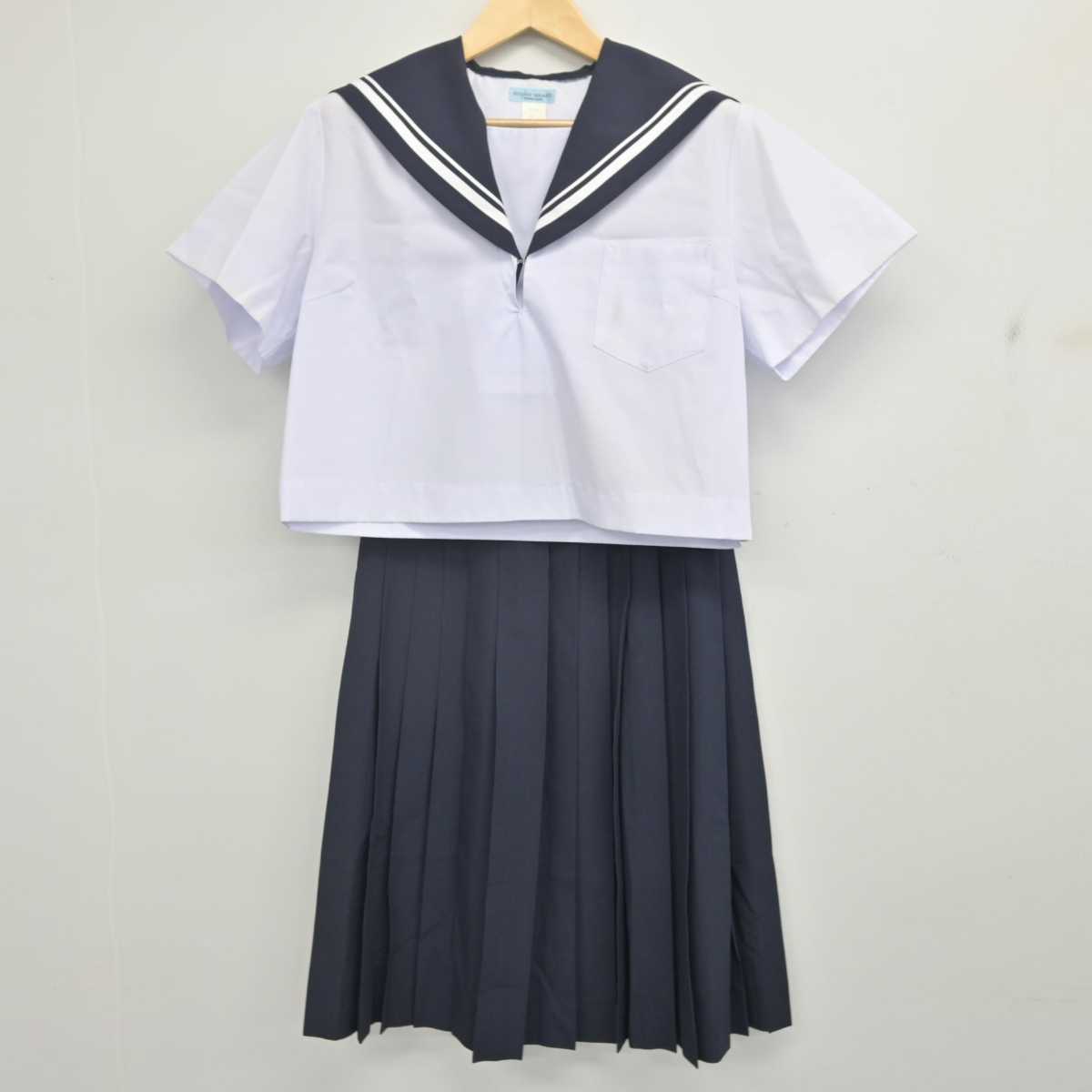 【中古】愛知県 朝日中学校 女子制服 2点 (セーラー服・スカート) sf070934