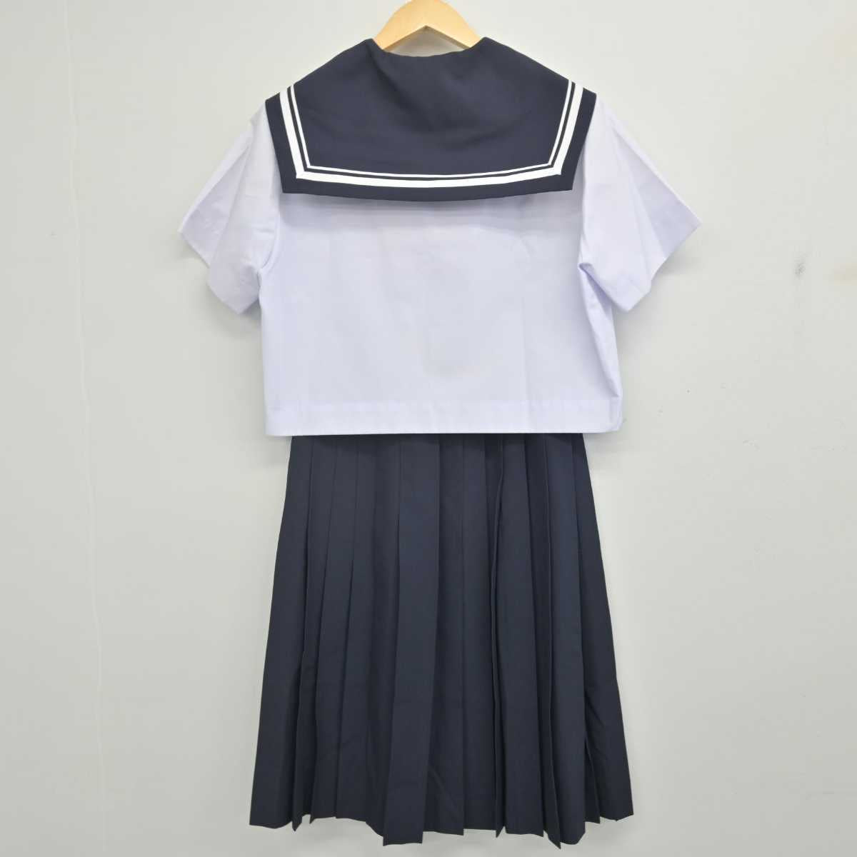 【中古】愛知県 朝日中学校 女子制服 2点 (セーラー服・スカート) sf070934