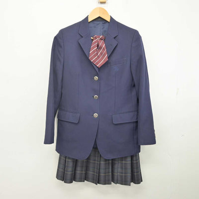 【中古】滋賀県 伊香高等学校 女子制服 4点 (ブレザー・ニットベスト・スカート) sf070966