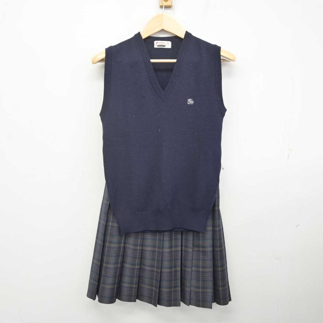 中古】滋賀県 伊香高等学校 女子制服 4点 (ブレザー・ニットベスト・スカート) sf070966 | 中古制服通販パレイド