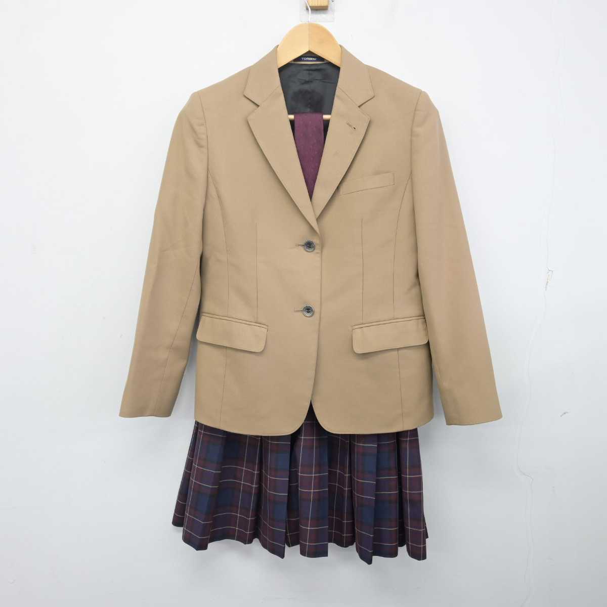 【中古】京都府 鳥羽高等学校 女子制服 3点 (ブレザー・スカート) sf070970