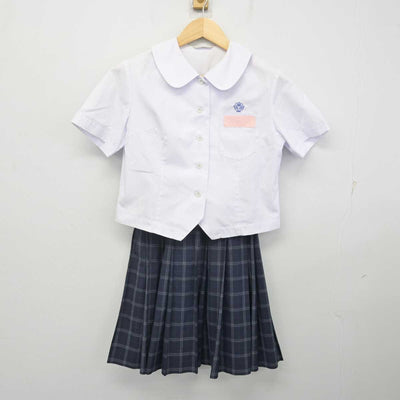 【中古】大分県 賀来小中学校 女子制服 2点 (シャツ・スカート) sf071002