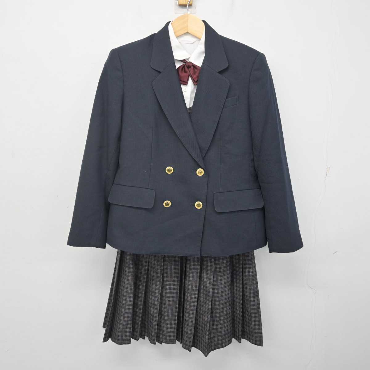 【中古】埼玉県 児玉中学校 女子制服 5点 (ブレザー・ベスト・シャツ・スカート) sf071028