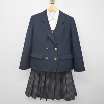 【中古】埼玉県 児玉中学校 女子制服 4点 (ブレザー・ベスト・シャツ・スカート) sf071029