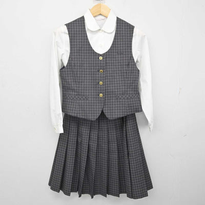 【中古】埼玉県 児玉中学校 女子制服 4点 (ブレザー・ベスト・シャツ・スカート) sf071029