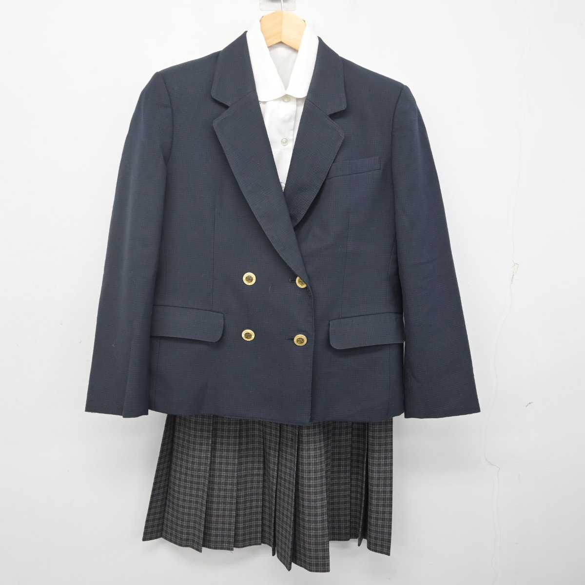 【中古】埼玉県 児玉中学校 女子制服 3点 (ブレザー・シャツ・スカート) sf071030