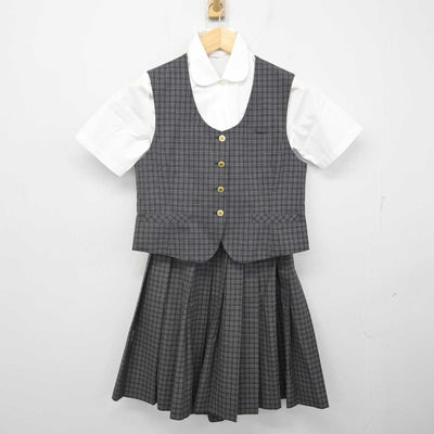 【中古】埼玉県 児玉中学校 女子制服 3点 (ベスト・シャツ・スカート) sf071031