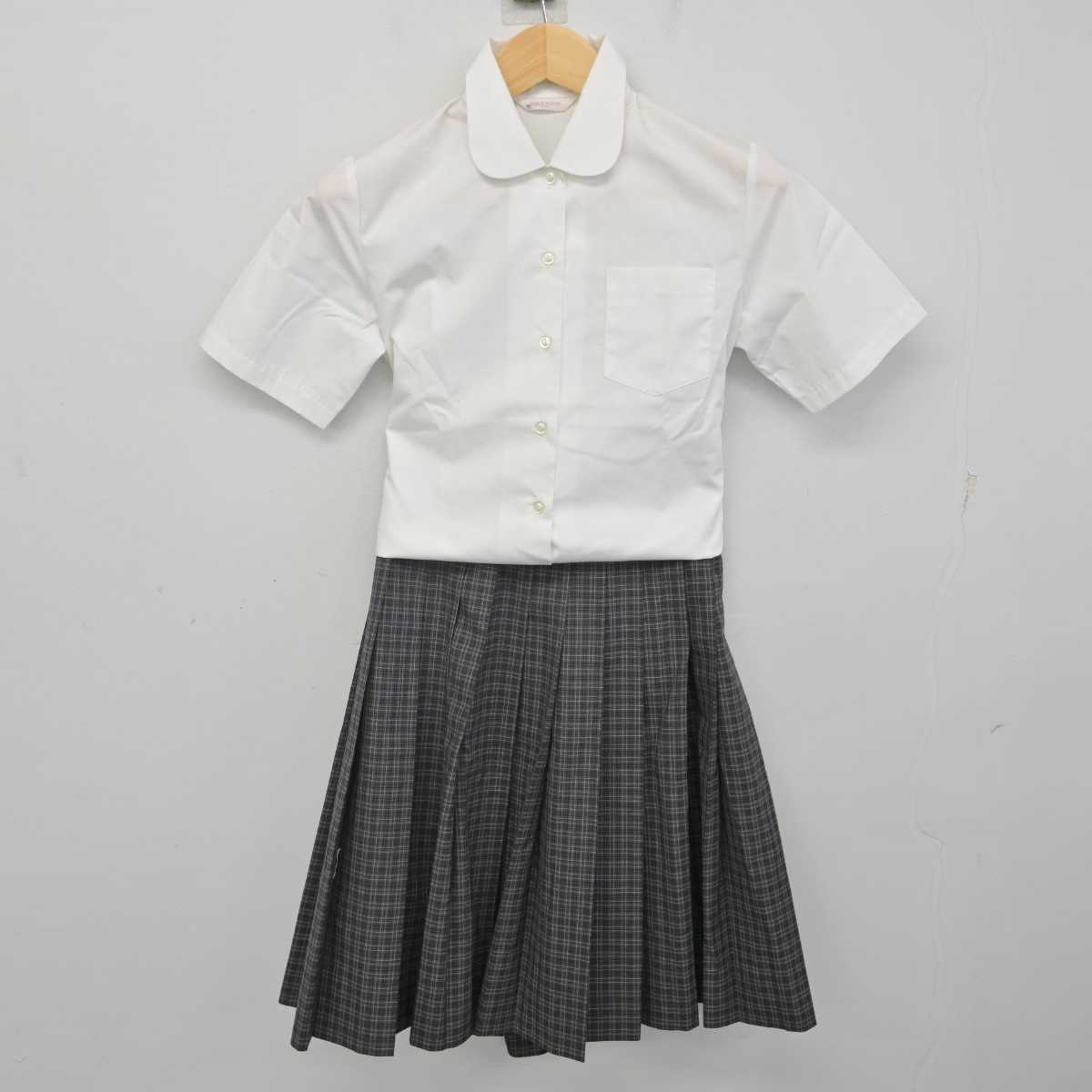 【中古】埼玉県 児玉中学校 女子制服 3点 (ベスト・シャツ・スカート) sf071031