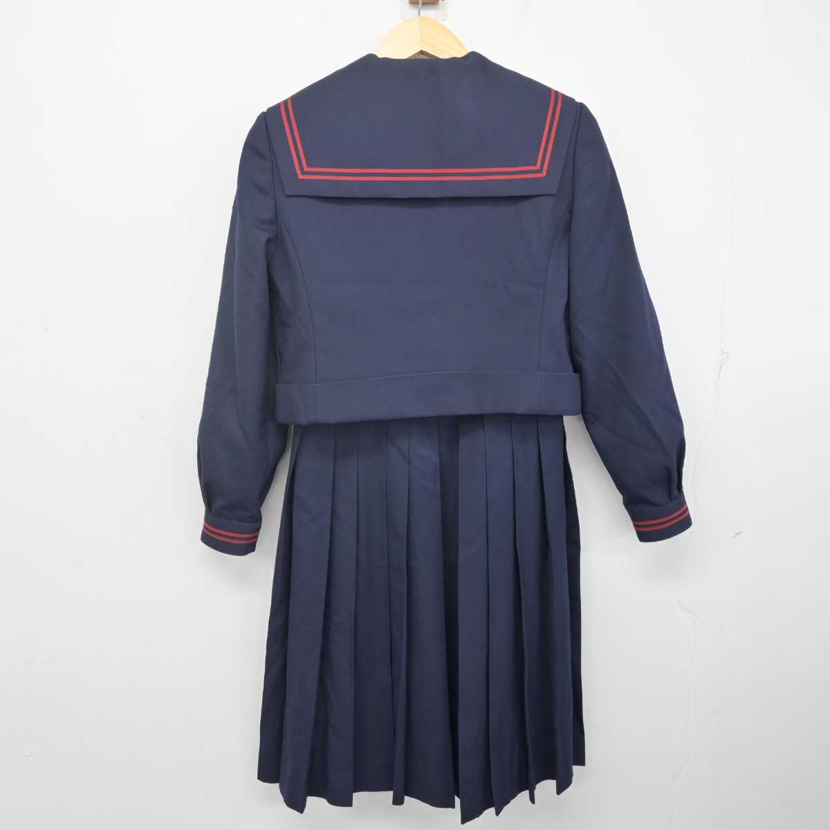 【中古】福岡県 南曽根中学校 女子制服 3点 (セーラー服・ジャンパースカート) sf071047