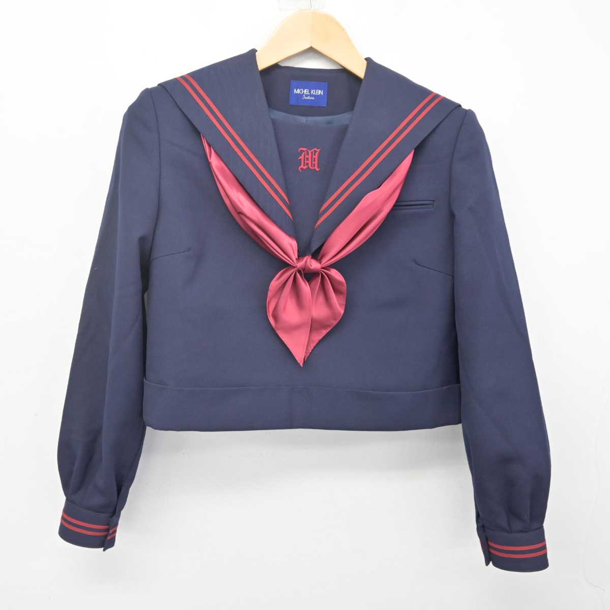 【中古】福岡県 南曽根中学校 女子制服 3点 (セーラー服・ジャンパースカート) sf071047