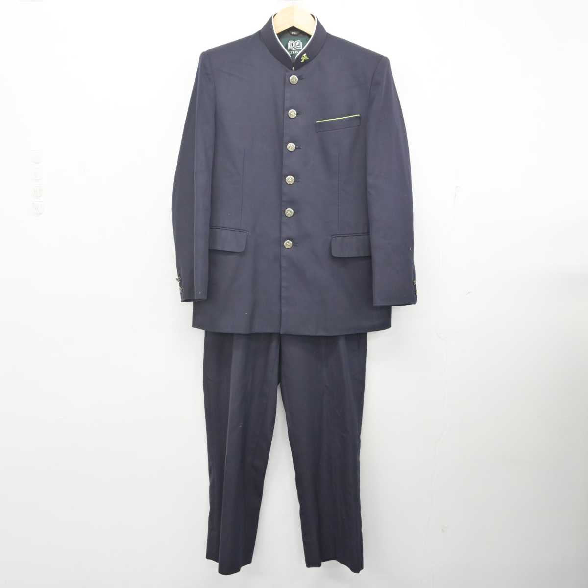 【中古】広島県 尾道学園　尾道中学校 男子制服 2点 (学ラン・ズボン) sf071057