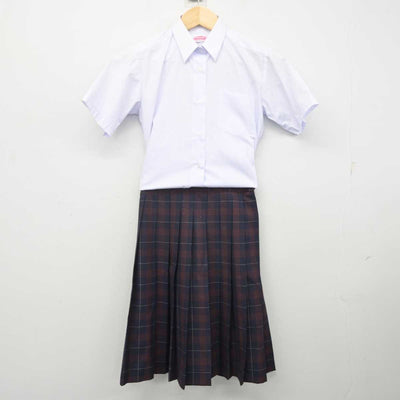 【中古】福岡県 中間東中学校 女子制服 2点 (シャツ・スカート) sf071070