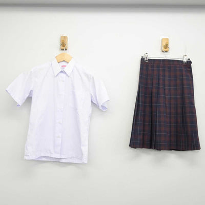 【中古】福岡県 中間東中学校 女子制服 2点 (シャツ・スカート) sf071070